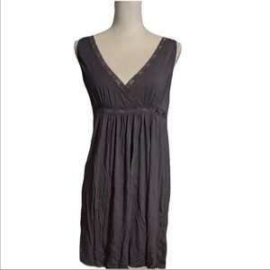 Barefoot Dreams Gray Lace Trim Nightgown size 1X lace detail super soft
